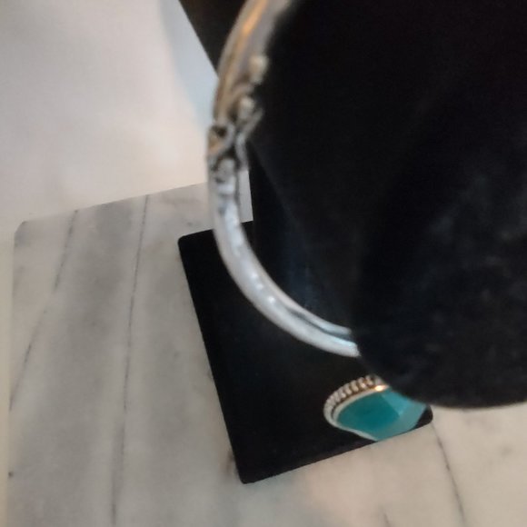 Lucky Brand Bracelet, Silver Bangle with Charm - Picture 2 of 6